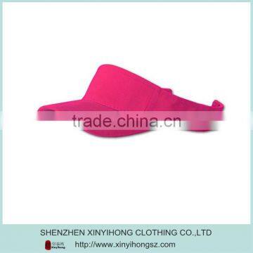 wholesale high quality 100% cotton contrast color golf sports visors for lady