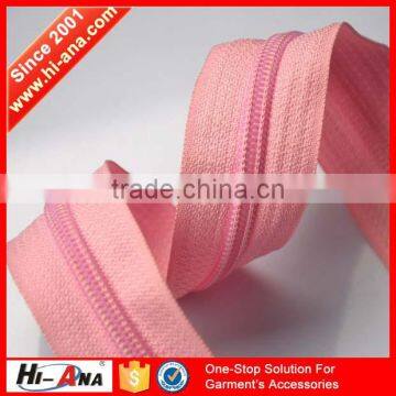 hi-ana zipper3 One to one order following Apparel metal zipper roll