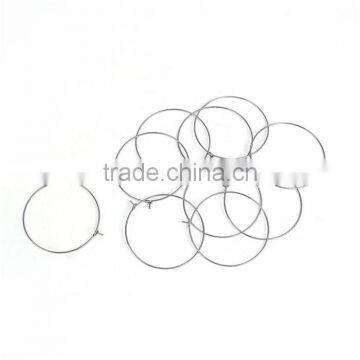 Custom Bar Accessories Round Silver Tone Stainless Steel Wine Glass Charms photo-3