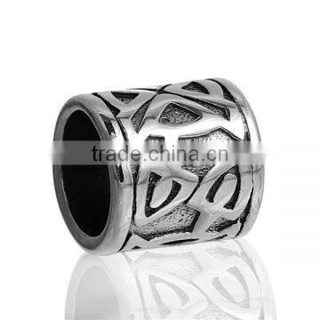 304 Stainless Steel Spacer Beads Cylinder Antique Silver