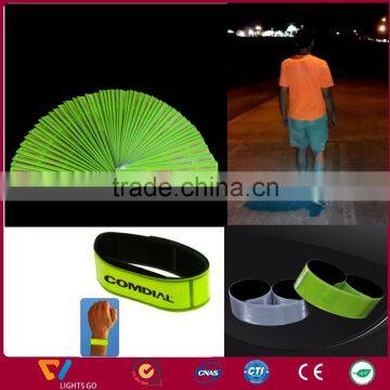 Glow in the Dark pvc promotion snap slap bracelet wristband