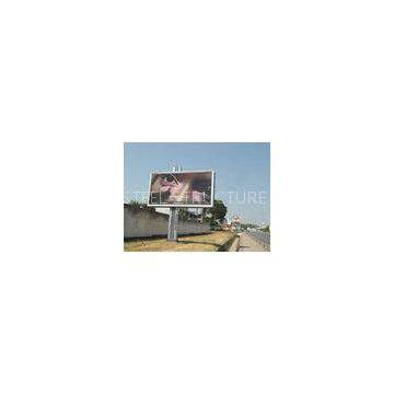 Double Sided Highway Billboards Display With Solar Billboard Lighting