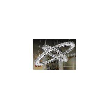 Chrome / Clear Dining Room K9 Luxury Crystal Chandelier With 18W LED Light