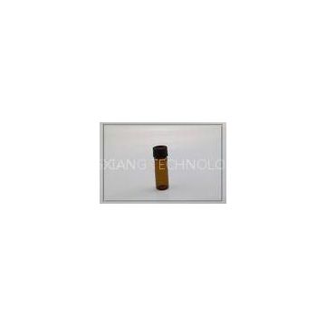 heat resistant PTFE septa Sample Glass Vials 15mm , amber color