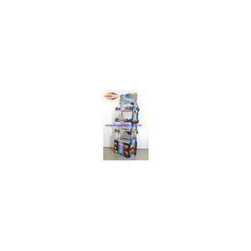 Advertising POS Corrugated Cardboard Display Rack / Cartoon 4 Layers Display Stand