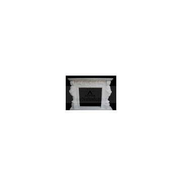 Statue Carved Stone Fireplace Mantel