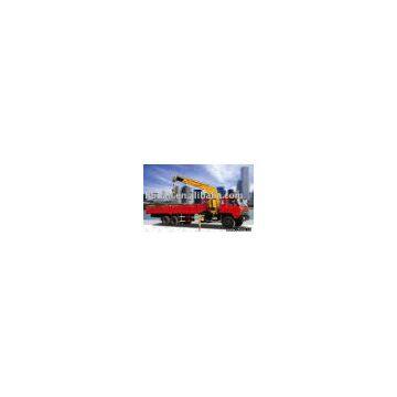 Truck with loading crane