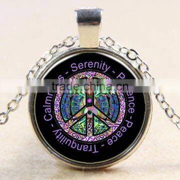 XP-TGN-LT-142 Lady Life Tree Charm Cabochon Family Glass Antique Silver Time Gem Necklace For Gift Women Men Child photo-1