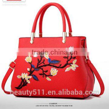 Latest Vintage brand Flower design Genuine Leather women bags handbag HB60