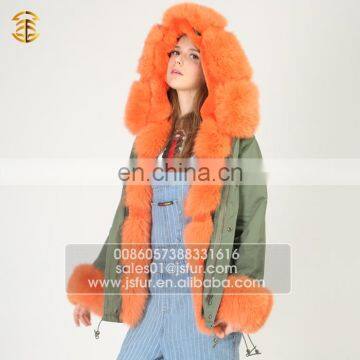 Factory Direct Supply Thick Large Fox Lady Fur Coat Jacket