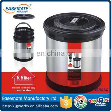 stainless steel tea-leaf barrel trash can