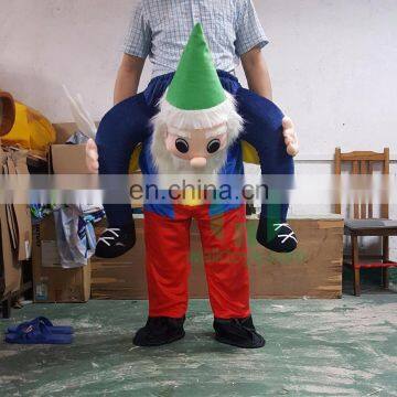 180cm person height riding piggyback elf costume suit for Christmas