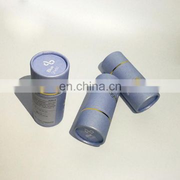 China factory wholesale customized cylinder cardboard oral liquid/cosmetics/tea box with gold hot stamp logo