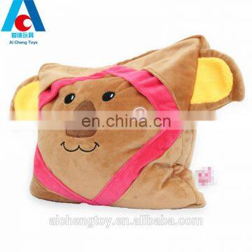 manufacturer custom plush toy cartoon animal ipad/tablet pc holder pillow