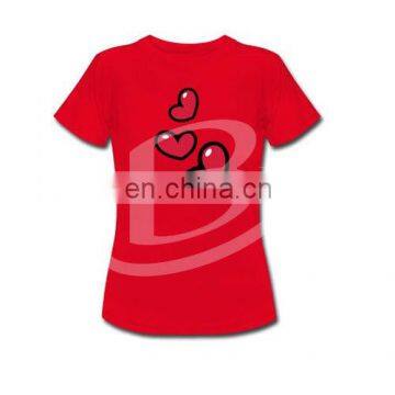 Women Printed 100% Cotton Heart Design t-shirts