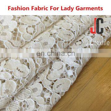 JC036 Plain Dyed T/C Nylon Cotton High Quality White Lace Fabric 2016