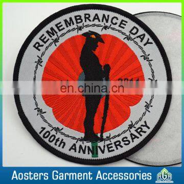 custom Iron on fabric woven patches for garment