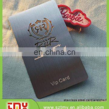 stainless steel/Aluminum metal business cards, brushed laser cut metal cards