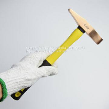 Non Sparking Beryllium Bronze Scaling Hammer Rubber Handle 0.3kg 0.4kg