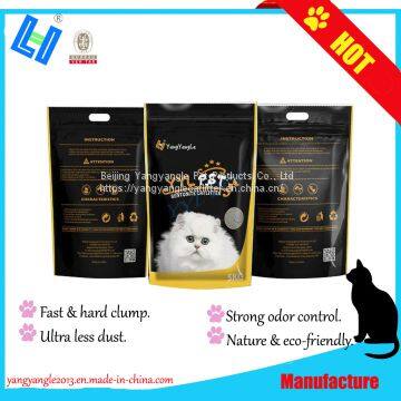 Bentonite cat litter with 5KG, ultra less dust, super odor control, hard clump