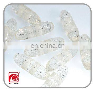 2 Holes Transparent Color Resin Garment Toggle Could With The Leather photo-3