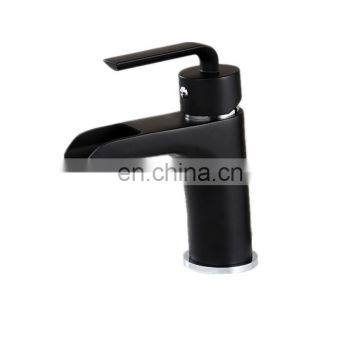 Bathroom single handle basin faucet brass matte black basin mixer tap