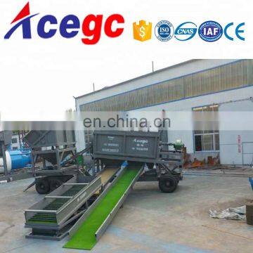 150-200T/H Mobile Alluvial Gold Trommel Washing and Processing Plant