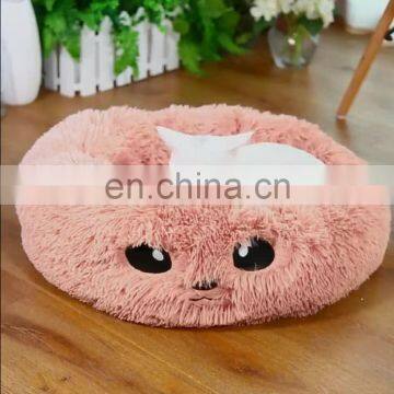 Manufacturers Price pet supplies autumn and winter thick fluffy round pet bed cat dog nest bed