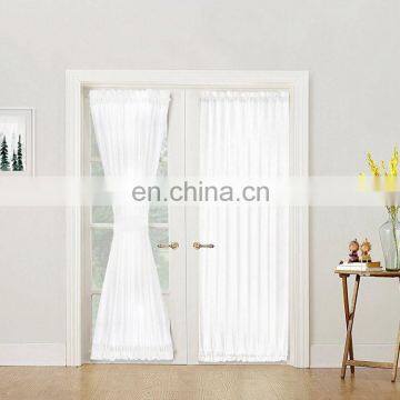 2019 Latest Linen Textured turkish rideaux salon voile curtains linen curtains with polyester voile