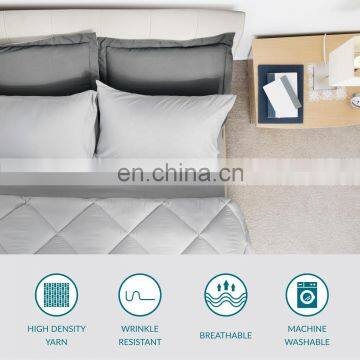 Cheap Prices Fashions Custom Brands Logo Design Winter Single Thick Solid King Reversible Grey Comforter Set photo-6