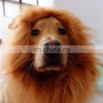 Wholesale OEM Manufacturer Pet Wig Lion Mane Costume For Small Large Dogs Festival Party Fancy Hair Dog Clothes