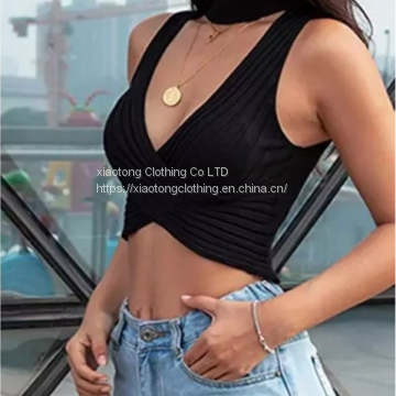 Кроп-топ бесрукавные летние топы сексуальный камизоль