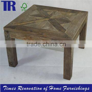 Solid Wood Square Coffee Table,vintage Coffee Table,reclaimed Timber Coffee Table photo-3