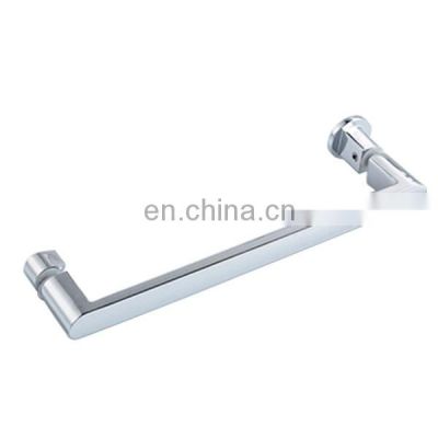 High Quality Shower Glass Door Handle In Silver Tubular Single-Sided Towel Bar