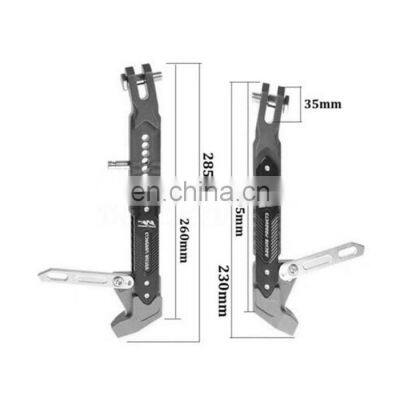 XT Motorcycle Universal Aluminum Alloy Adjustable Kickstand Foot Side Stand Parking Bracket photo-3