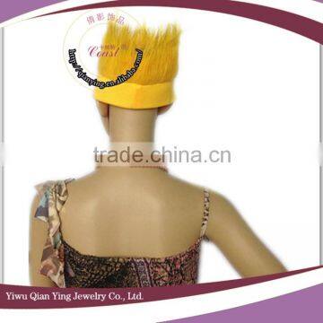 Promotional Light Yellow Custom Party Fans Wigs photo-3