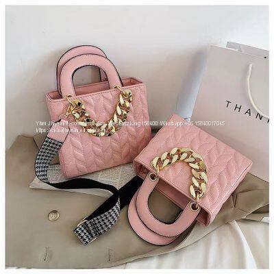 2021 Summer New Female Fashion Broadband Messenger Net Red Portable Square Bag photo-2