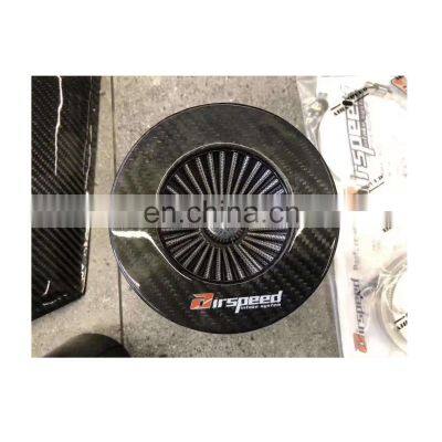 Universal Full Carbon Fiber Cold Engine Air Intake Filter Air Intake Kits Box For AUDI S5 B8 3.0T