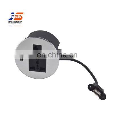 JS-Z200 With USB Electric Flush Mounted Conference table connection power Socket boxes