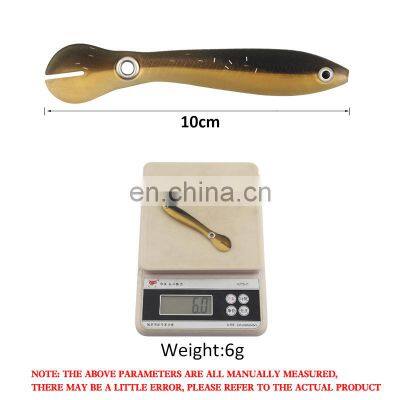 New 100mm/6g Simulated Loach Fork-Tail Style Fishing Soft Baits Sinking Saltwater Soft Lures photo-5