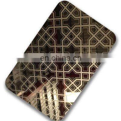 Good price decorative sheet  304 gold color stainless steel sheet