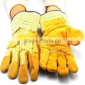 industrial safety leather working gloves with high quality