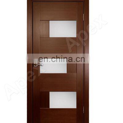 teak wood door design  wooden door with glass panel interior flat door slab waterproof bathroom