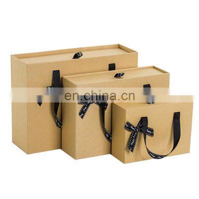 New Product gift paper box packaging,paper drawer gift box with handle