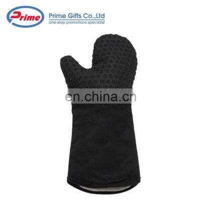 Promotional Soft Fabric Cotton Canvas Double Oven Glove Silicone photo-3