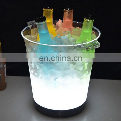 Best Selling Wholesale Branded Custom Luminous Beer Wine Plastic LED Ice Buckets