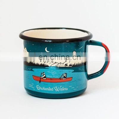 Customized Logo Printing Steel Metal Enamel Espresso Cup for Restaurant photo-4