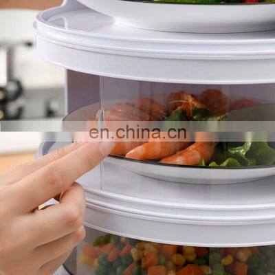 2020 Amazon Pop up Insulated Food Cover 5 Layers India Popular Multi Layer Food Cover Insulation Silicone Food Cover Stackable photo-5