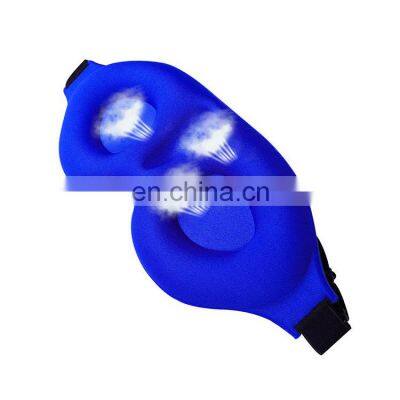 High Quality Whosale Custom Upgraded 100% Black Blackout 3D Eye Sleep Mask With Memory Foam