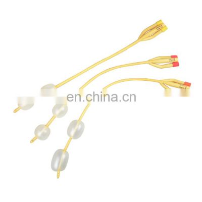 Medical Disposable Latex 3-way Double Ballons Foley Catheter